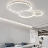 Luzes de teto Nordic Minimalist Round Ring Design Lâmpadas Led Lustre Quarto Sala de Jantar Decoração da Casa Luminária