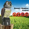 Outdoor Bird Scarer Plastic Owl Scarecrow Rotating Head Owl Prowler Decoy Pest Repellent Pest Control Garden Protector Ornaments L230620