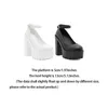 Women Classic Pumps Fashion Platform Shoes On High Heels Chunky Heel Ankle Strap Brand New 2022 Trendy Marry Jane Woman Black L230704