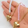 Chain 5PCS Heart Charms Bracelet Crystal Fashion Women Simple Valentine s Day Gift Metal Bracelets 230710