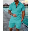 Plus storlek 4xl Mens Designer Tracksuits Lapel Polo Short Sleeve Pullover Shorts Sport Suit Two Piece Set Summer Outfits