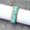 Strand Fashion Natural Cylinder Emperor Stone Bracelet Bohemian Handmade Bead Trançada Rope Big Bangles For Women Men Vintage Woven Gift