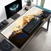 Mouse Pads Wrist Smooth table mat art oil painting visual mountain reflection table mat natural landscape computer mouse keyboard pad R230711