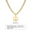 Pendant Necklaces Fashion Stainless Steel Peace Sign Symbol Necklace Punk Women Men Choker For Boy Jewelry