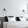 Wall Lamps Nordic Line Circle Modern Living Room Background Sconces Lights Brass Bedroom Bedside Aisle Bathroom De Fixtures