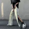 Мужские джинсы 5xl-m Plus Size Side Side Long Design Design Ruped Men Pants Simple Vintage Straight Degual Blouss Streetwear