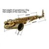 Advanced Professional Alto Mib avec corps en laiton antique et touches dorées Saxophone SAX