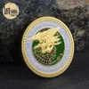 Arts and Crafts Gold plated Commemorative coin, military fan's metal badge, commemorative badge, baking technology