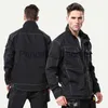 Others Apparel Men's Black Workwear Clothes Work Jacket Work Wear With Reflective Tapes Working Clothing x0711