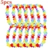 Decoratieve Bloemen 5/10Pcs Hawaii Party Leis Bloem Krans Guirlande Hawaiiaanse Ketting Hawai Bloemen Boerderij Decor Levert