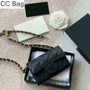 CC Sac Sacs À Cosmétiques Cas 2022w Agneau / Caviar Taille Buste Titulaire De La Carte Or Matelasse Chaîne Bandoulière Épaule Designer De Luxe Classique Mi