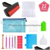 Painting Supplies 22 Pieces 5D Diamonds Tools And Accessories Kits With Diamond Roller Embroidery Box For Adts Or Kid Drop Delivery Dh340