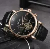 Herrklockor Fashion Patekity armbandsur Månfas lyxig affärsman kvinnor Master Sports Watch Tourbillon Leather Strap Write Watch