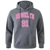 Sweats à capuche pour hommes Brooklyn 91 Rose Rue Lettre Imprimé Hommes Nouveauté Mode Sweat À Capuche Casual Rétro Personnaliser À Capuche Lâche Survêtement Surdimensionné