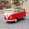 Самолет Modle 1 24 Volkswagen T1 автобусный сплав автомобиль Car Die Cast Model Sound и Light Kids Solutibles 230710