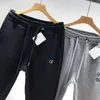 Fashion brand casual pants Pure Cotton Large Loop Embroidery Shows Slimming lowew Pants Size Men's Unisex Black Gray Sports lowewwe