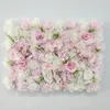 Flores decorativas parede de seda para decoração de casamento fundo rosa painéis florais pano de fundo flor artificial