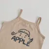 T Shirts Kız Tank Top Toddler Kız Giysileri Yaz Kolsuz Elastik İnce Karikatür Baskı Çocuklar İçin UNISEX Pamuk Sling Yelek 230711