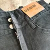 Women's Jeans Korean Fashion S-4xl Double Button Fork Bell Bottom Spring Autumn High Waist Denim Trousers Classic Washed Women Pants