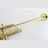 Högkvalitativ Bb B-platt triton trumpet, auditorium trumpet kyrkoinstrument med hårt fodral, munstycke, tyg och handskar