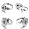 Cluster Rings 12Mm 18Mm Snap Button Réglable Anneau Snaps Boutons Pour Femmes Bijoux Drop Delivery Dhtpe