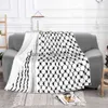 담요 팔레스타인 Hatta Kufiya Folk Fleek STRON 소파를위한 팔레스타인 Keffiyeh 디자인 담요 소파 야외 Ultrasoft Plush Quilt L231127