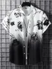Мужские повседневные рубашки летние 3D -печать цветочный топ на Гавайях пляж на открытом воздухе Y2K Party Street Street Vintage Harajuku Apparel Wholesale 230710