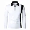 MEN S T DRIPT SPRING Autumn SHIRT LONG SPATWORK FASHION SHIPPER LAPEL POLOSHIRT TOP 2 COLL CLIGHING MALE MALE MTP218 230711