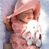 Dolls 50CM Reborn April Silicona Vinyl With Cloth Body Curly Hair Finished Baby Doll Silicone For Kids Girl Gift 230710