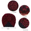 Abbigliamento etnico Africano Musulmano Turbante Bonnet Hijab Cap Fiore Stampa Nodo Twist Interno Hijab Caps Copricapo Donna Testa Sciarpa India Arab Ladies