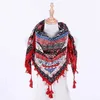 Shawls Fashion Bohemian Woman Scarf Square Scarves Cotton Tassel Printed Women Wraps Ladies Shawls Sunscreen Beach Towels Surround Neck x0711