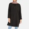 Ethnic Clothing Women Fashion Tops Casual Long Sleeve Muslim Ramadan Shirts Elegant Tunic Blouse For Girls Blusa Feminina Black White S-5XL
