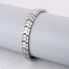 Link Bracelets Simple Stainless Steel Men's Bracelet Silver Color V Section Woven Mesh Chain Fashion Domineer Male Jewelry