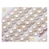 Perle Blanc Naturel Cabochons D'eau Douce Dos Plat Demi Percé Perles En Vrac 6Mm-10Mm En Gros Pour Diy Drop Delivery Jewelry Dhavo