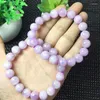 Bransoletka naturalny Kunzite bransoletka kryształowe bransoletki okrągły koralik Stretch Healing kamień prezent urodzinowy 1 sztuk 10/13MM