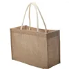 Borse portaoggetti Borsa regalo per donna Eco Canvas Shopping Borsa in tessuto portatile Borsa in tessuto da viaggio con spalla in cotone rivestito