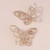 Dingle örhängen mode stor full strass droppe för kvinnor bijoux glänsande ihåliga fjäril kristallsmycken gåvor