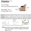 Slippers Eilyken 2023 New Sexy Super 18CM High Heels Platform Wedges Pinc Women Sandals Mules Shoes Size 35-42 T230711