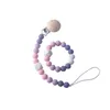 Ключевые кольца Sile Thenge Beads Baby Pacifier Chain Clip 2PCS/SET кормление детские мультипликации.