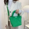 Bolsos de noche de tela Oxford para mujer, bolsos de hombro a la moda con bordado de rombos, bandolera pequeña para niñas, bolsos con asa superior 230711