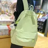 Borse da scuola Cool Fashion Green Waterproof Women Laptop College Zaino Girl Nylon Kawaii Bag Lady Teen Trendy Female Travel Book