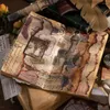 Hediye sargısı 6 tarzı vintage yanan washi çıkartması yaratıcı harita not spaper el hesabı malzeme dekorasyon kırtasiye