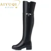 Boots AIYUQI Winter Women Knee High Long Genuine Leather Waterproof Thigh Large size women s boots 230710