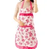 Kitchen Apron Kitchen Apron Floral Print Restaurant Cooking Pocket Workwear for Home R230710