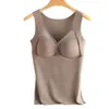 Canottiere da donna Intimo termico invernale da donna Top senza cuciture Gilet caldo senza maniche in velluto con abbigliamento da donna per camicia fredda