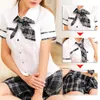 BNC Sexy Uniforms School Girls Costume Court Mini Jupe et Tops Halloween Jeu de Rôle School Girl Sexy Lingerie Costume Carnevale296k