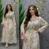 Roupas étnicas Dubai Abaya Luxo Para Mulheres Muçulmanas 2023 Primavera Cinto De Strass Estampado Floral Vestido de Manga Longa Ramadã Robe Roupas Árabes