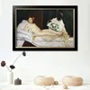 Impressionistische Naakt Vrouw Canvas Art Olympia Edouard Manet Schilderijen Handgemaakte Figuratieve Kunstwerk Hoge Kwaliteit Home Decor