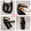 Jurk Schoen Split Teen Ninja Tabi Pompen Vrouw 6cm 3 5cm Hakken Mary Janes Ronde Hoge Hak gesp Ondiepe Sandalen 230711