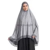 Sjalar Muslimsk Islamisk Ramadan Kvinna Lång Khimar Hijab Solid Mjuk Bön Hijab Elegant Modest Lätt Bön plagg Eid Arab Niqab x0711